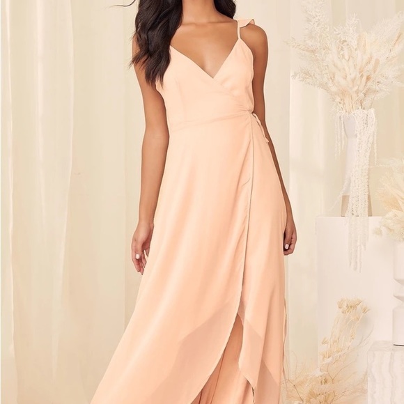 Lulus Dresses & Skirts - COPY - Lulu’s Here's to Us Blush Pink High-Low Wrap Dress